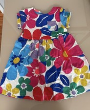 NWT Mini Boden Jersey Multi Large Surf Floral Cotton Dress picture