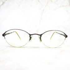 Oliver Peoples Eyeglasses Frame OP-87 Women's Gunmetal Gray Half Rim Oval picture