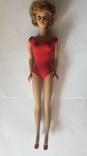 Vintage 1962 era Mattel Bubble Cut Barbie Red Swimsuit Japan picture