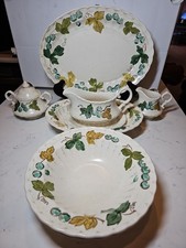 Vintage Metlox Vernon Ware Poppytrail Vineyard 8 Piece Set W/Serving Platter  picture