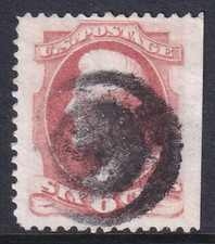 USA 1870 used 6 cent carmine Lincoln stamp picture