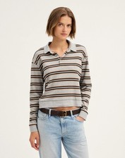 Madewell The Long-Sleeve Polo in Compact Cotton picture