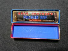 Vintage 1950s M. Hohner Herb Shriner Hoosier Boy Harmonica Pristine Mint W/ Box picture