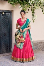 Traditional art woven in gold Paithani-style lehenga is pure festive perfection picture