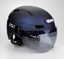 ILM Bike Helmet with USB Rechargeable LED Lights - Navy Blue picture