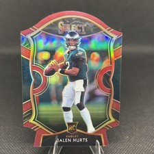 Panini 2020 Select Concourse Red Prizm Die-Cut Jalen Hurts RC #50 Eagles picture
