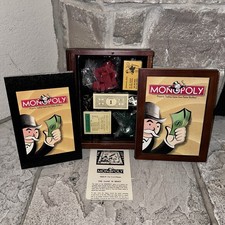 Monopoly Bookshelf Edition Vintage 42749 Wooden Wood Hasbro - See Description picture