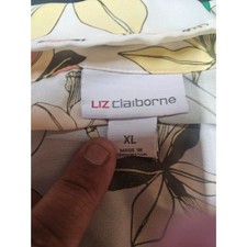 Liz Claiborne Floral Button-Down Shirt (XL) picture