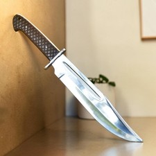 Custom Hand Made High Carbon Steel Hunting Bowie Knife With Leather Sheath UU 21 picture