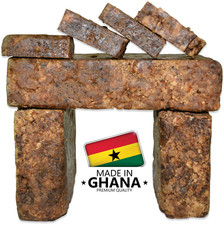 Raw African Black Soap Bar 100% Pure Natural Organic From Ghana Bulk Wholesale picture
