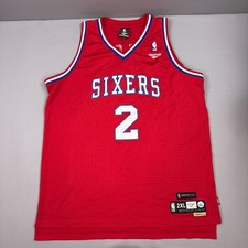 Vintage Philadelphia 76ers Jersey Mens 2XL Red Moses Malone Reebok Swingman picture