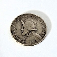 1933 Republic of Panama 1/4 Balboa Silver Coin – VF/XF Circulated Key Date picture