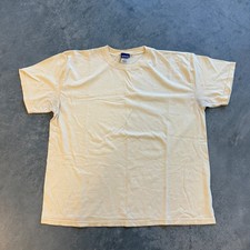 Vintage Honors Blank T Shirt XL Pale Yellow Cream 100% Cotton Made in USA 90s picture