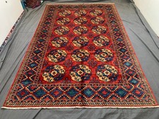 6x10 ft Vintage Afghan Ersari Hand Knotted Wool Tribal Oriental Area Rug 1950s picture