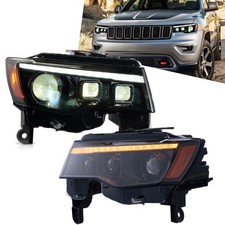 2x VLAND LED Headlights For 2014-2022 Jeep Grand Cherokee w/Start-up Animation picture