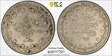AH 1293 1 1876 PCGS VF35 - Turkey 20 Kurus KM-722 Coin #63152A picture