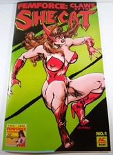 🔴🔥 FEMFORCE CLAWS OF THE SHE-CAT #1 AC COMICS 2004 VF GGA Good Girl catwoman picture