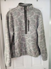 Free Fly Men's Ashiridge Fleece Half Zip Vintage Camo Oil Green. picture