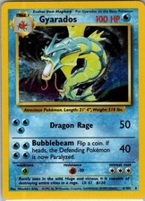 Gyarados 6/102 Holo Rare Base Set Unlimited Pokemon Moderately Played picture
