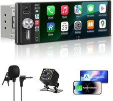 Single Din Radio Car Stereo with Apple CarPlay & Android Auto,6.28 Inch HD Touch picture