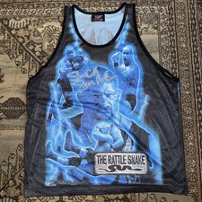 VINTAGE RARE 1999 WWF STONE COLD STEVE AUSTIN RATTLE SNAKE ATTITUDE JERSEY XL picture