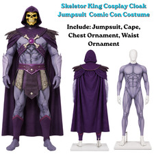 Skeleton King Jumpsuit Cloak Cosplay Halloween Men's Comic Con Masters Costume picture