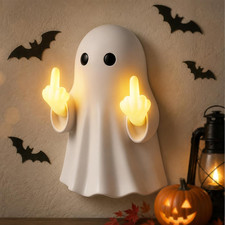 Halloween Ghost Figurine Glow Cute Finger Ghost Statue Big picture