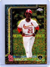 2025 Topps Gilded Collection #139 Lou Brock Gold Mini-Diamond Refractor #/50 picture