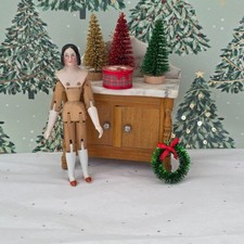 Antique Articulated wooden doll and accessories  picture