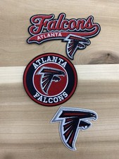 Set Of 3 Atlanta Falcons Embroidered Iron On Patches 2.5”-3” picture