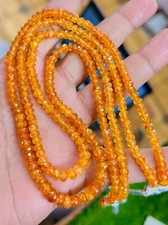 4-6mm Natural Orange Sapphire Faceted Rondelle Gemstone Beads Jewelry, 16 Inches picture