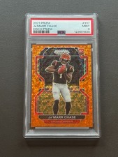 2021 Panini Prizm Ja'Marr Chase Orange Disco Prizm RC #337  PSA 9 picture