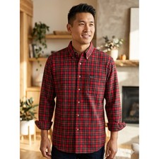Pendleton Sir Pendleton Wool Shirt Royal Stewart Tartan Plaid Red Mens XL USA picture