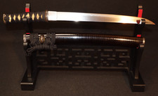 Sunnobi Tanto Aikuchi Koshirae Copper Kozuka Sendankizami Saya 千段刻鞘, Thick Blade picture
