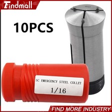 Findmall 10PCS Precision 5C Emergency Steel Collet 1/16