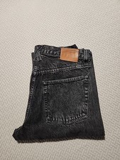 Alex Mill Jeans AM Relaxed Roomy Straight High Rise Made In USA Men’s Sz 34 blk picture