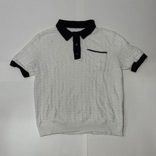 Abercrombie & Fitch Textured Knit Pattern Polo Shirt S  picture