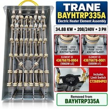 Trane BAYHTRP335A 43676678-0004 43676678-0001 34.88KW Heater Assembly picture