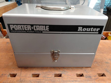 Vintage PORTER CABLE Professional Power Tools Metal Case Tool Storage Box picture