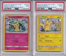 Pikachu SM162 & Mimikyu SM163 Team Up Blister Promo Set PSA 9 picture