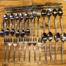 Western Rose Japan Stainless Steel Silverware 35 Pieces picture