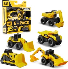 CAT Construction Little Machines 5 Pack Cake Toppers Toy Set Birthday Decor Mini picture