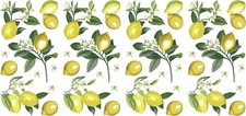 Giant Lemon Wall Decals – Bright Kitchen Fruit Peel and Stick Wall Art Stickers picture