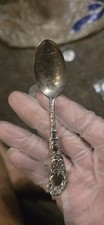Vintage The W. Bs. Shoe Sterling Plate Spoons Set Of 2 picture