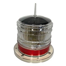 Marine Solar Warning Light - RED LED Marine Dock Barge Safety Beacon Light 2NM picture