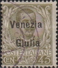 Austria Occupation Scott N27 Used F-VF Venezia Giulia 45c CV $10 picture