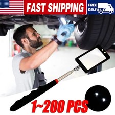Inspection Mirror LED Lighted Mechanic Telescoping illuminate Swivel Extendable picture
