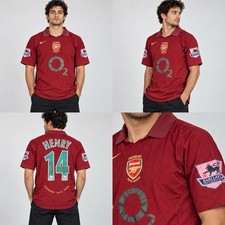 Nike Arsenal Henry 14 Jersey Mens Large Maroon Highbury 2005 2006 O2 picture