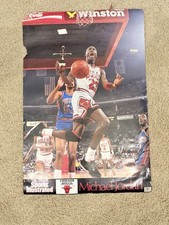 SPORTS ILLUSTRATED MICHAEL JORDAN 35”x23” ORIGINAL VINTAGE POSTER RARE picture