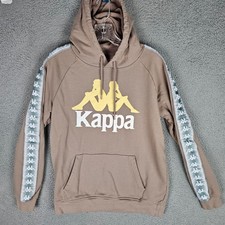 Kappa Hoodie Mens M Graphic Kangaroo Pocket Raglan Sleeve Tape Logo Pullover picture